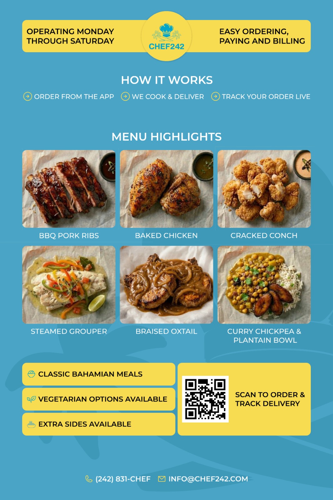 CHEF242 menu